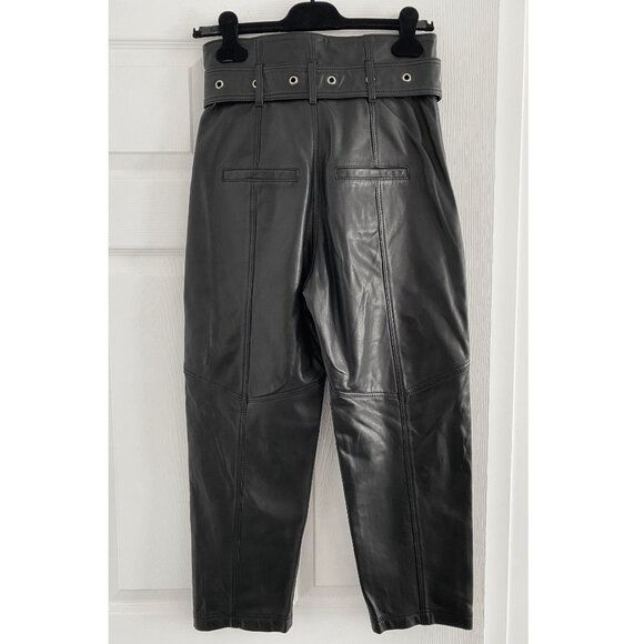 NWT Marissa Webb "Anniston" Leather Pants in Black, size 2 - Picture 5 of 13